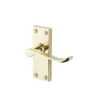 Toen Polished Brass Effect Aluminium Scroll Latch Door Handle (L)99mm