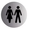 Toilets Stainless Steel Advisory Sign