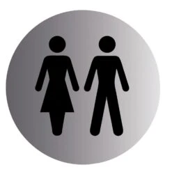 Toilets Stainless Steel Advisory Sign