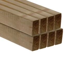 Treated Smooth Planed Round Edge Pine CLS Timber (L)2.4m (W)63mm (T)38mm, Pack Of 8 273944