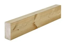 Treated Smooth Planed Round Edge Treated Redwood Pine Carcassing Timber (L)2.4m (W)95mm (T)45mm, Pack Of 4