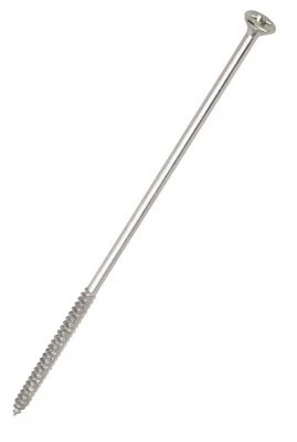 Turbo Silver Double-countersunk Zinc-plated Carbon Steel Screw (Dia)5mm (L)120mm, Pack Of 100 3 Turbo Silver Double-countersunk Zinc-plated Carbon Steel Screw (Dia)5mm (L)120mm, Pack Of 100