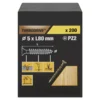 TurboDrive PZ Double-countersunk Yellow-passivated Steel Wood Screw (Dia)5mm (L)80mm, Pack Of 200 -WoodDepot Shop turbodrive pz double countersunk yellow passivated steel wood screw dia 5mm l 80mm pack of 2003663602747376 01bq