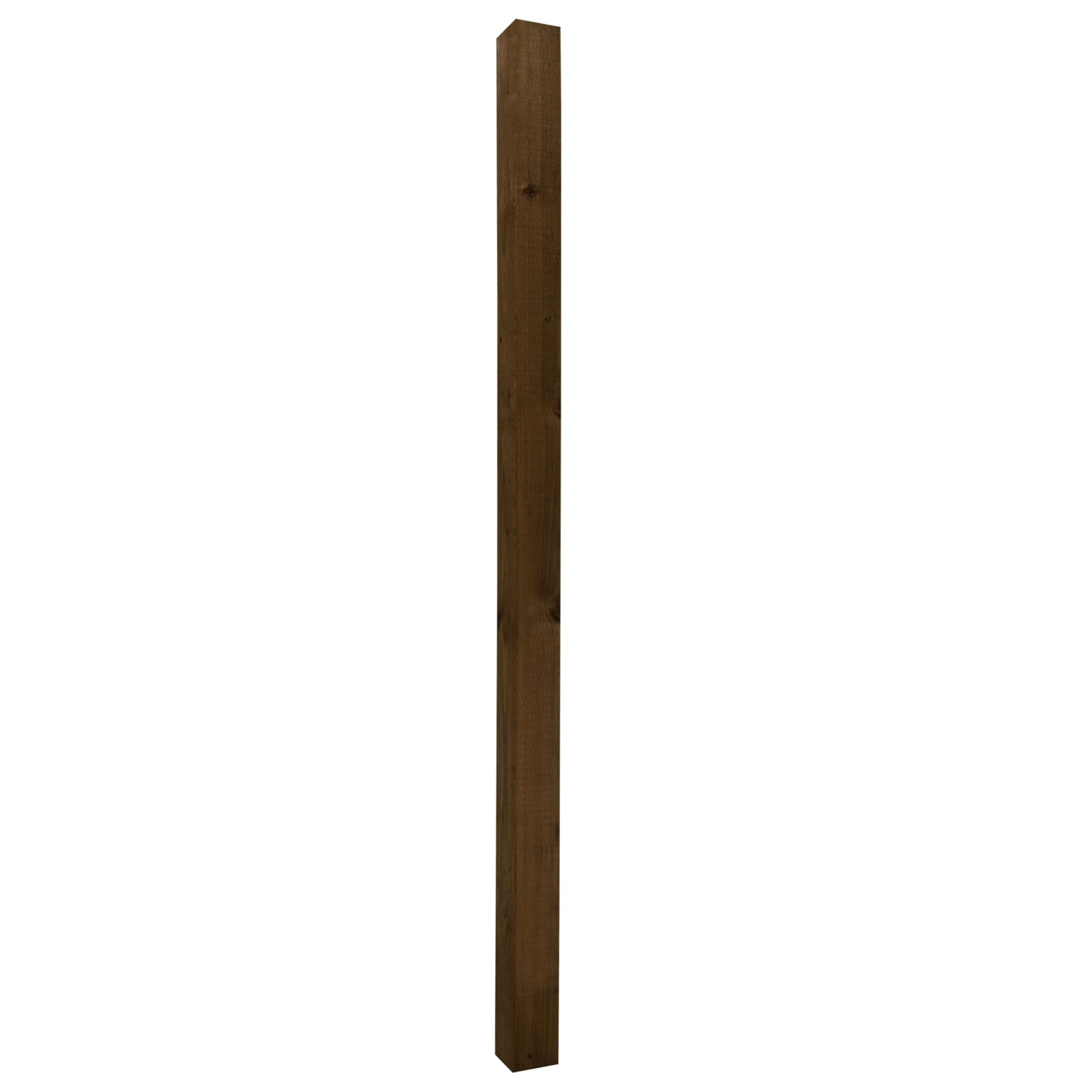 UC4 Brown Square Wooden Fence Post (H)2.4m (W)100mm, Pack Of 3 3 UC4 Brown Square Wooden Fence Post (H)2.4m (W)100mm, Pack Of 3