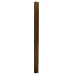 UC4 Brown Square Wooden Fence Post (H)2.4m (W)100mm, Pack Of 5