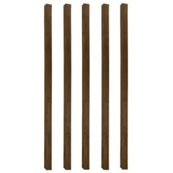 UC4 Brown Square Wooden Fence Post (H)2.4m (W)75mm, Pack Of 5 -WoodDepot Shop uc4 brown square wooden fence post h 2 4m w 75mm pack of 55013053173145 10c bq