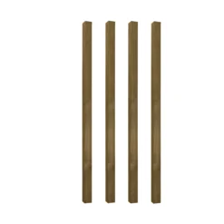 UC4 Green Square Wooden Fence Post (H)1.8m (W)75mm, Pack Of 4 -WoodDepot Shop uc4 green square wooden fence post h 1 8m w 75mm pack of 45013053155875 10c bq