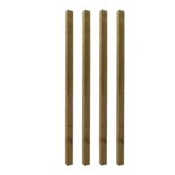 UC4 Green Square Wooden Fence Post (H)2.1m (W)75mm, Pack Of 4 -WoodDepot Shop uc4 green square wooden fence post h 2 1m w 75mm pack of 45013053155905 10c bq