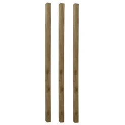 UC4 Green Square Wooden Fence Post (H)2.4m (W)75mm, Pack Of 3 -WoodDepot Shop uc4 green square wooden fence post h 2 4m w 75mm pack of 35013053161739 10c bq