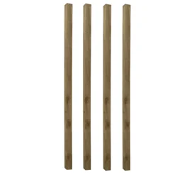 UC4 Green Square Wooden Fence Post (H)2.4m (W)75mm, Pack Of 4 -WoodDepot Shop uc4 green square wooden fence post h 2 4m w 75mm pack of 45013053155950 10c bq