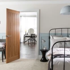 Unglazed Cottage Oak Veneer Internal Door, (H)1981mm (W)686mm (T)44mm -WoodDepot Shop unglazed cottage oak veneer internal door h 1981mm w 686mm t 44mm03846612 15i bq