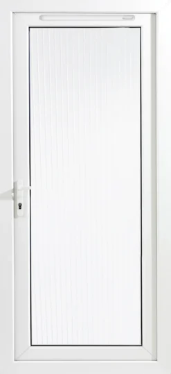 Unglazed White Polyvinyl Chloride (PVC) External Back Door, (H)2055mm (W)920mm
