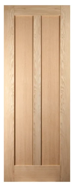 Vertical 2 Panel Unglazed Oak Veneer Internal Door, (H)1981mm (W)838mm (T)35mm