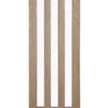 Vertical 3 Panel Glazed Oak Veneer Internal Door, (H)1981mm (W)686mm (T)35mm -WoodDepot Shop vertical 3 panel glazed oak veneer internal door h 1981mm w 686mm t 35mm5059340236407 01c bq