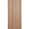 Vertical 3 Panel Unglazed Oak Veneer Internal Door, (H)1981mm (W)686mm (T)35mm