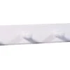White 4 Hook Rail, (L)405mm (H)12mm