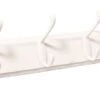 White 4 Hook Rail, (L)458mm -WoodDepot Shop white 4 hook rail l 458mm05250158 02c bq