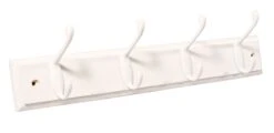 White 4 Hook Rail, (L)458mm