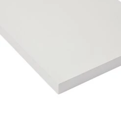 White Gloss Fully Edged Furniture Panel, (L)1.2m (W)300mm (T)18mm