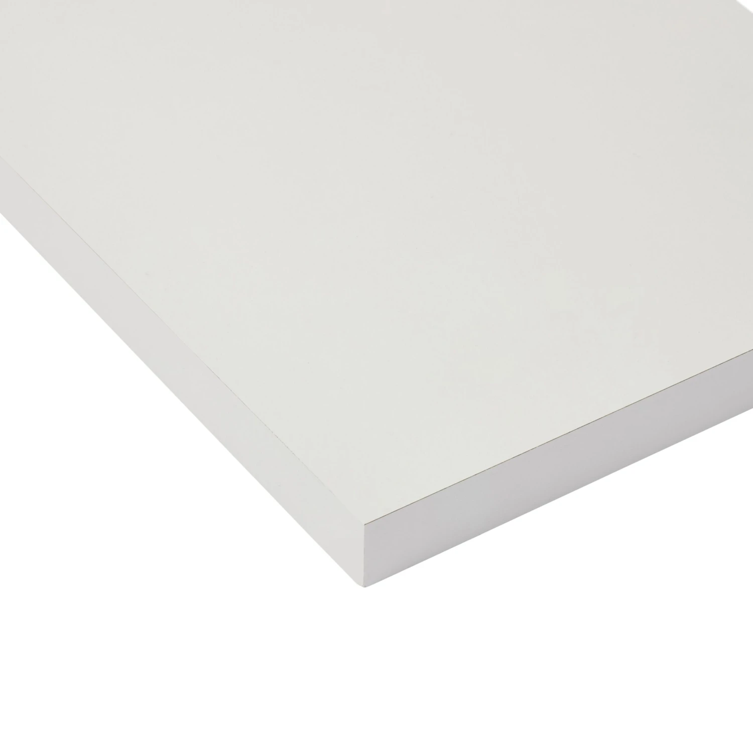 White Gloss Fully Edged Furniture Panel, (L)1.2m (W)300mm (T)18mm 3 White Gloss Fully Edged Furniture Panel, (L)1.2m (W)300mm (T)18mm