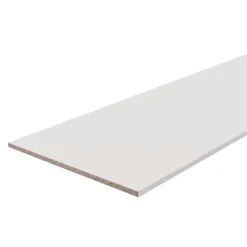 White Gloss Semi Edged Furniture Panel, (L)2.5m (W)600mm (T)18mm -WoodDepot Shop white gloss semi edged furniture panel l 2 5m w 600mm t 18mm5059340068275 02c