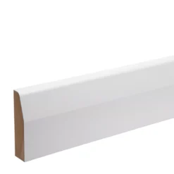 White MDF Chamfered Architrave (L)2.18m (W)69mm (T)18mm, Pack Of 5