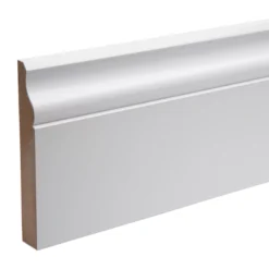 White MDF Ogee Skirting Board (L)2.4m (W)119mm (T)18mm, Pack Of 2
