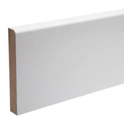 White MDF Rounded Skirting Board (L)2.4m (W)119mm (T)18mm, Pack Of 2