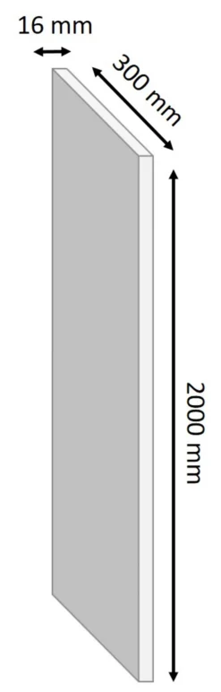 White Semi Edged Chipboard Furniture Board, (L)2m (W)300mm (T)16mm -WoodDepot Shop white semi edged chipboard furniture board l 2m w 300mm t 16mm3663602873822 03t