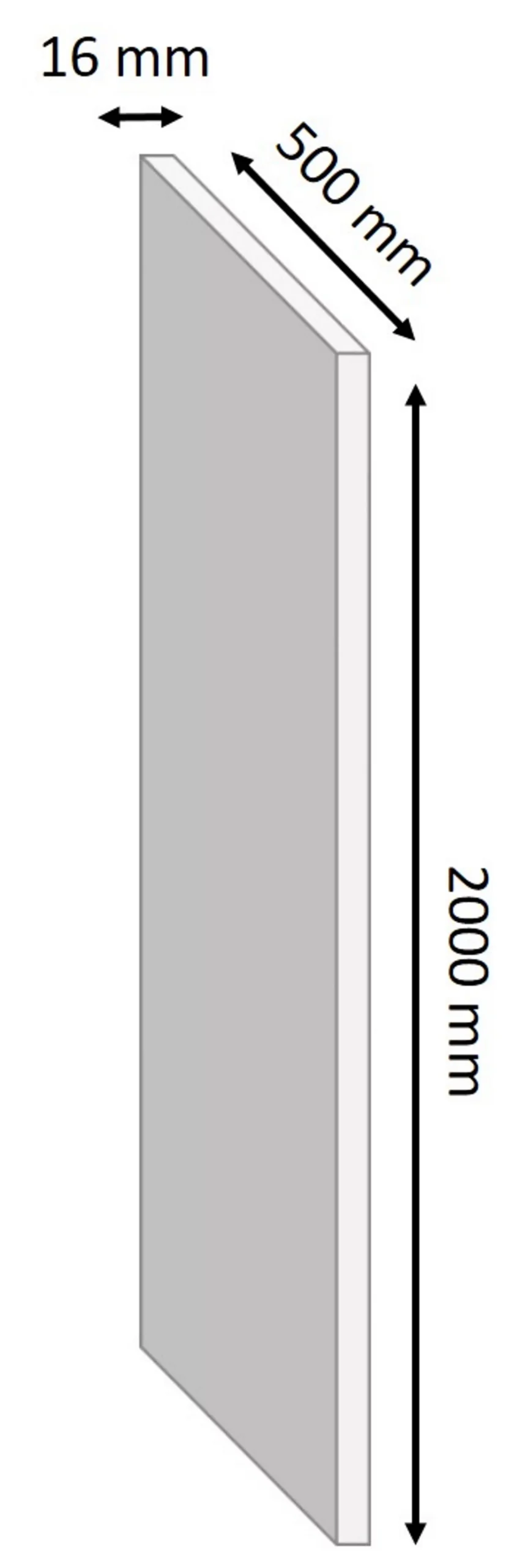 White Semi Edged Chipboard Furniture Board, (L)2m (W)500mm (T)16mm 4 White Semi Edged Chipboard Furniture Board, (L)2m (W)500mm (T)16mm - Image 2