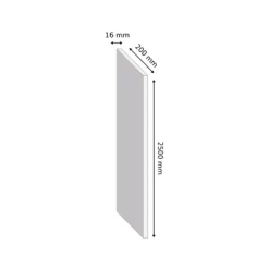 White Semi Edged Furniture Panel, (L)2.5m (W)200mm (T)16mm -WoodDepot Shop white semi edged furniture panel l 2 5m w 200mm t 16mm5059340069159 01t