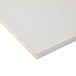 White Semi Edged Furniture Panel, (L)2.5m (W)200mm (T)18mm