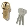 Yale Brass Effect Single Euro Cylinder Lock, (L)80mm (W)29mm