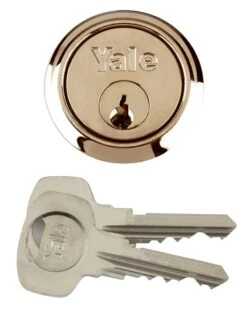 Yale Brass-plated Metal Single Rim Cylinder Lock, (L)42mm