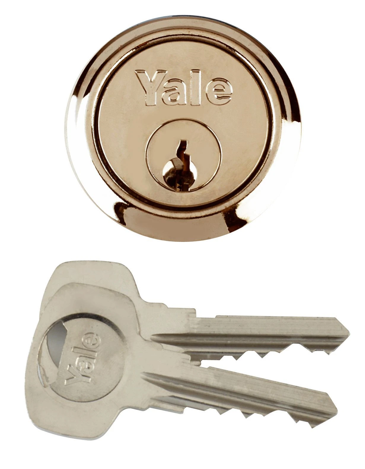 Yale Brass-plated Metal Single Rim Cylinder Lock, (L)42mm 3 Yale Brass-plated Metal Single Rim Cylinder Lock, (L)42mm