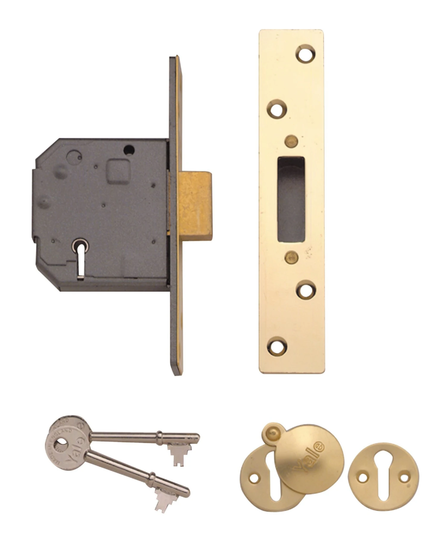 Yale P-M552-PB-65 64mm Polished Brass 5 Lever Deadlock 3 Yale P-M552-PB-65 64mm Polished Brass 5 Lever Deadlock