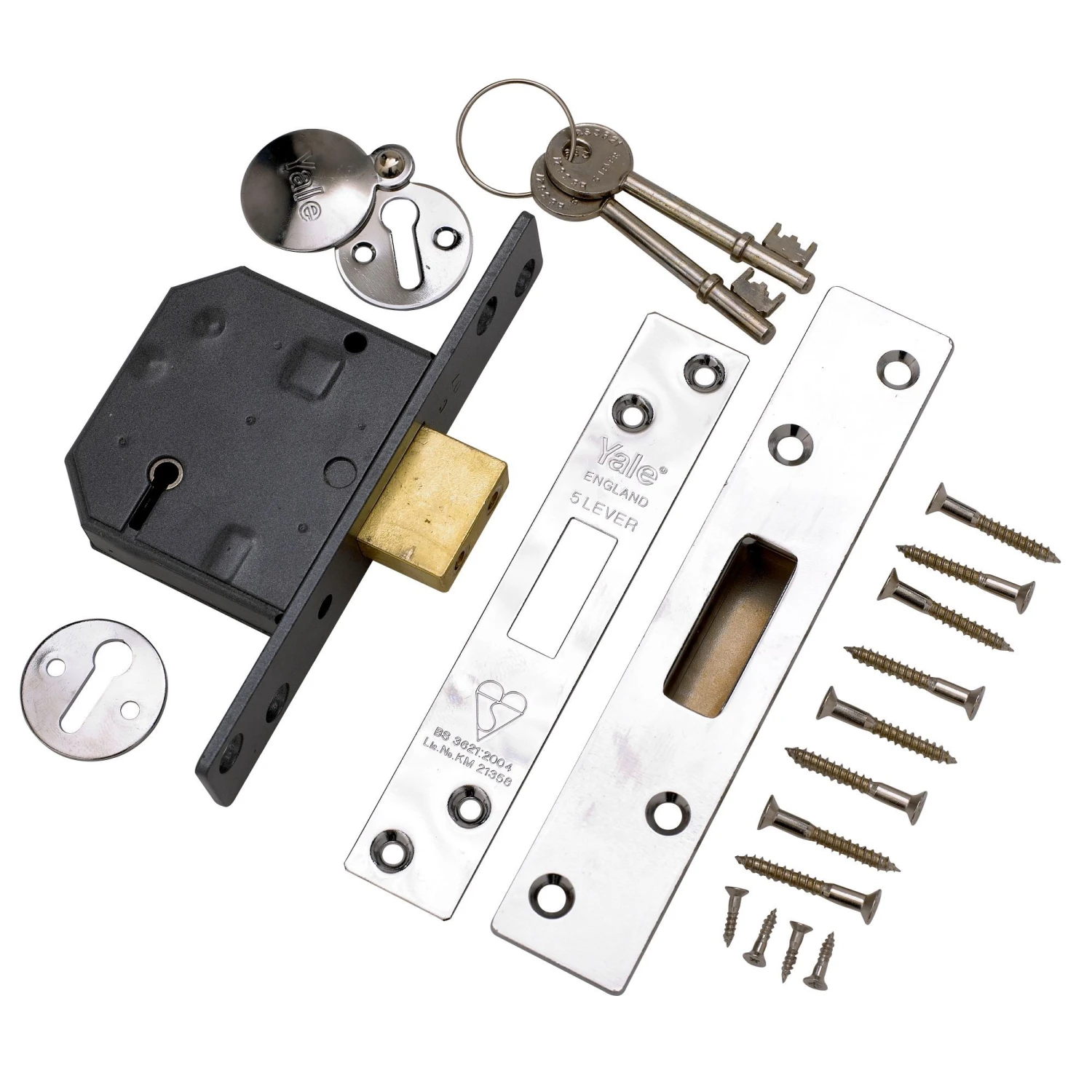 Yale P-M562-CH-67 64mm Polished Metal 5 Lever Deadlock 3 Yale P-M562-CH-67 64mm Polished Metal 5 Lever Deadlock