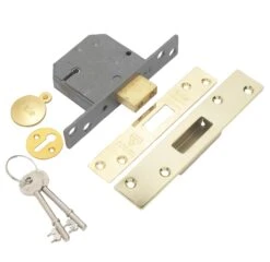 Yale P-M562-PB-67 64mm Polished Brass 5 Lever Deadlock