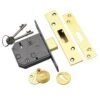 Yale P-M562-PB-80 76mm Polished Brass 5 Lever Deadlock