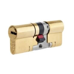 Yale Platinum Brass Single Euro Cylinder Lock, (L)80mm