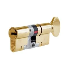 Yale Platinum Brass Single Euro Thumbturn Cylinder Lock, (L)70mm