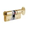 Yale Platinum Brass Single Euro Thumbturn Cylinder Lock, (L)80mm