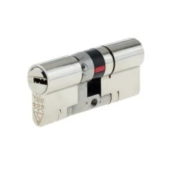 Yale Platinum Nickel-plated Brass Single Euro Cylinder Lock, (L)70mm