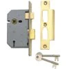 Yale PM320 3IN 76mm Brass Effect Metal 3 Lever Sashlock