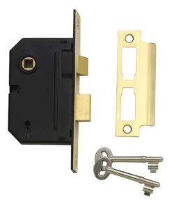 Yale PM320 3IN 76mm Chrome Effect Metal 3 Lever Sashlock