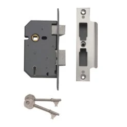 Yale PM5502.5IN 64mm Chrome Effect Metal 5 Lever Sashlock