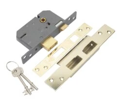 Yale PM560 2.5P 64mm Brass Effect Metal 5 Lever Sashlock