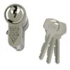 Yale Satin Nickel Effect Single Euro Cylinder Lock, (L)80mm (W)29mm -WoodDepot Shop yale satin nickel effect single euro cylinder lock l 80mm w 29mm5010609174663 02bq
