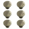 Zinc Alloy Antique Brass Effect Round Furniture Knob (Dia)30mm, Pack Of 6 -WoodDepot Shop zinc alloy antique brass effect round furniture knob dia 30mm pack of 605167180 02c
