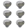 Zinc Alloy Chrome Effect Round Dimple Furniture Knob (Dia)27mm, Pack Of 6 -WoodDepot Shop zinc alloy chrome effect round dimple furniture knob dia 27mm pack of 605167029 02c